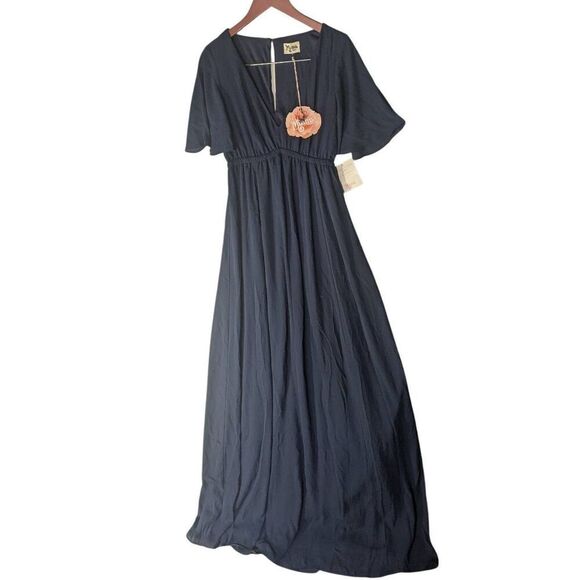 NWT Show Me Your Mumu Navy Emily Maxi Dress Weddings S Small 4 6 - Picture 2 of 10